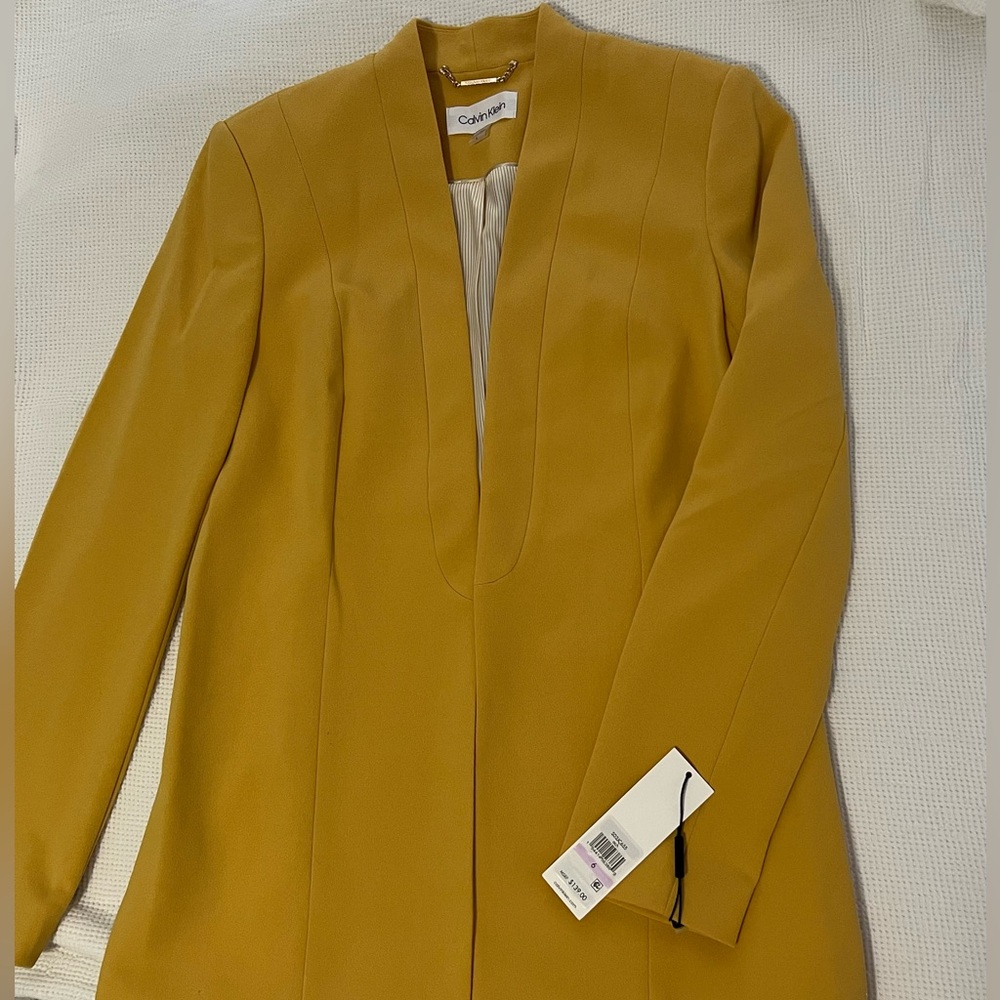 Mustard colored blazer Calvin Klein